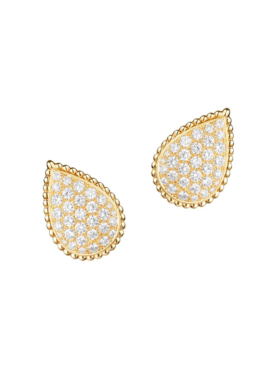 Boucheron Women's Serpent Bohème 18K Yellow Gold & 2.61 TCW Diamond Stud Earrings - Yellow Gold