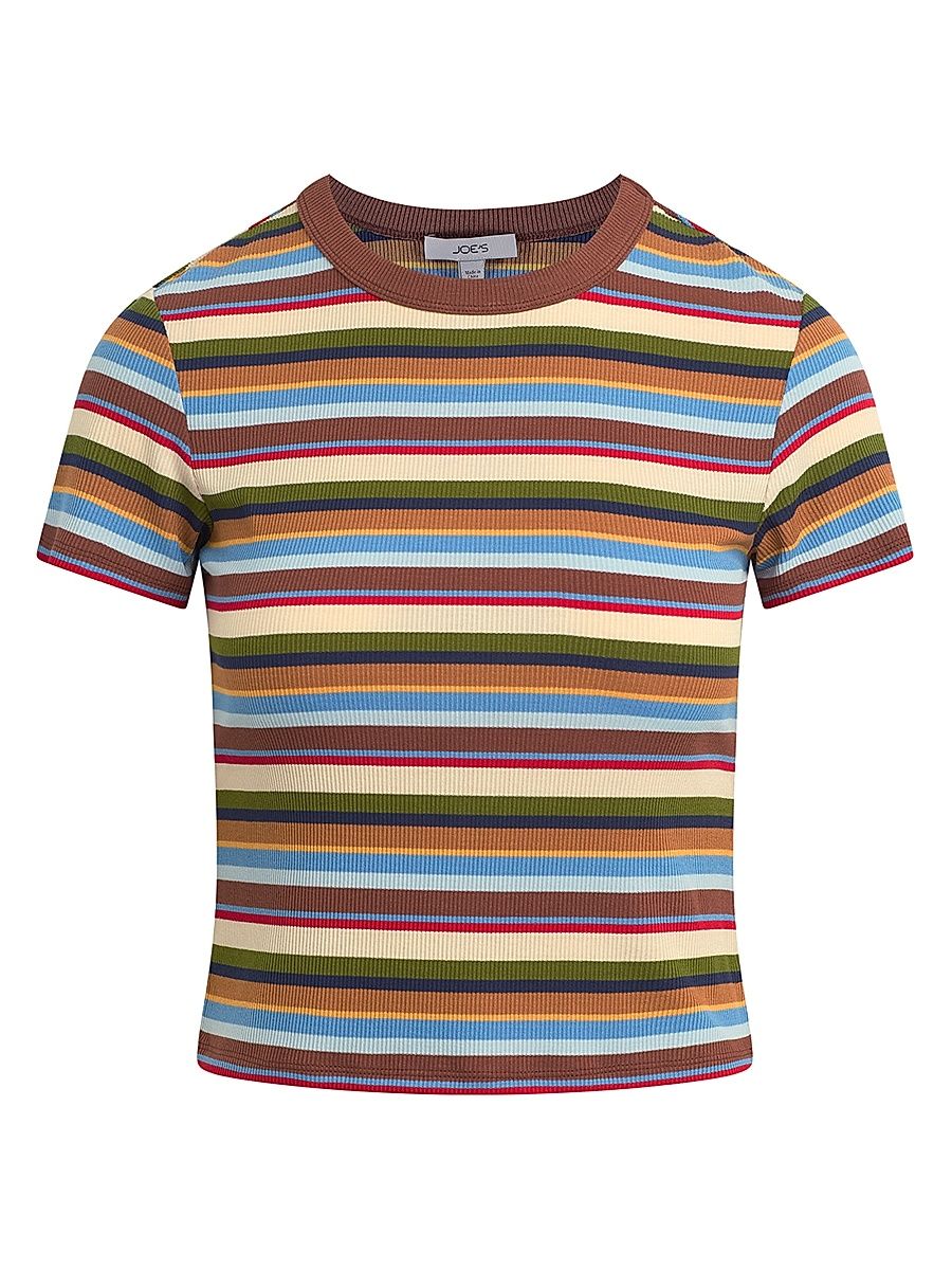 Women's The Baby Striped T-Shirt - Multi Variegated Stripe - Size XS