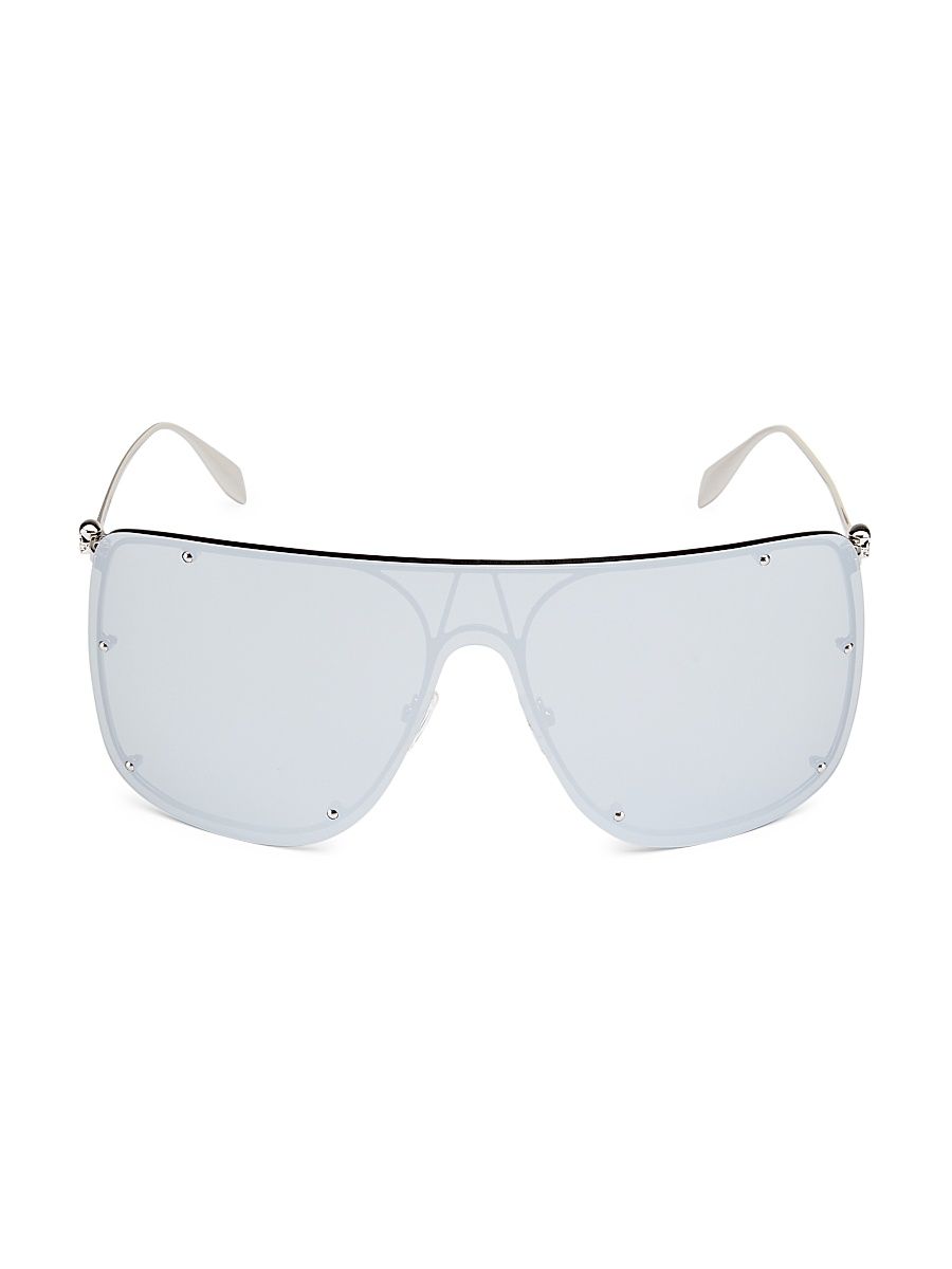 Women's 99MM Skull Mask Sunglasses - Silver
