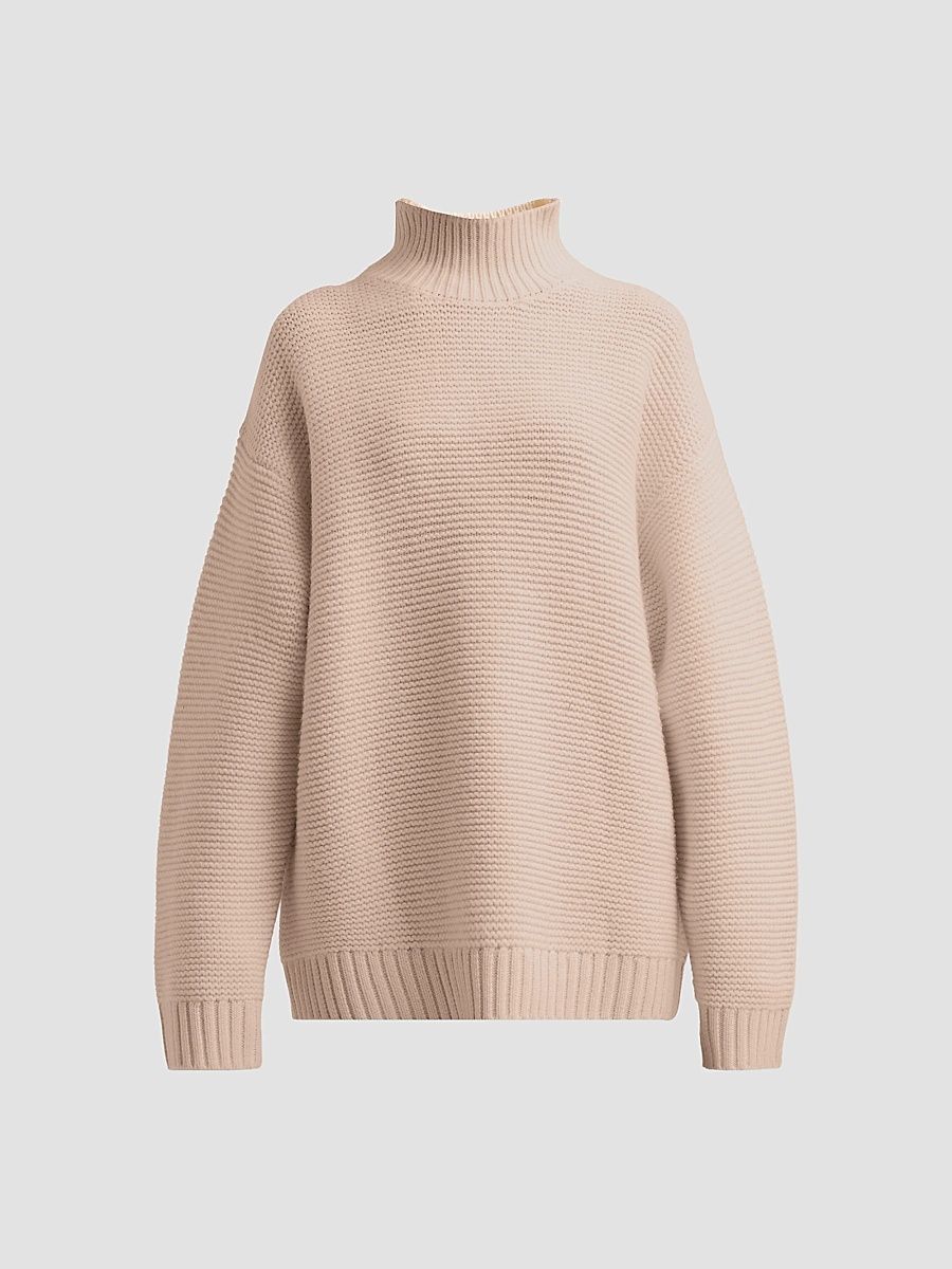 FRAME Women's The Links Wool Turtleneck Sweater - Ecru - Size XL