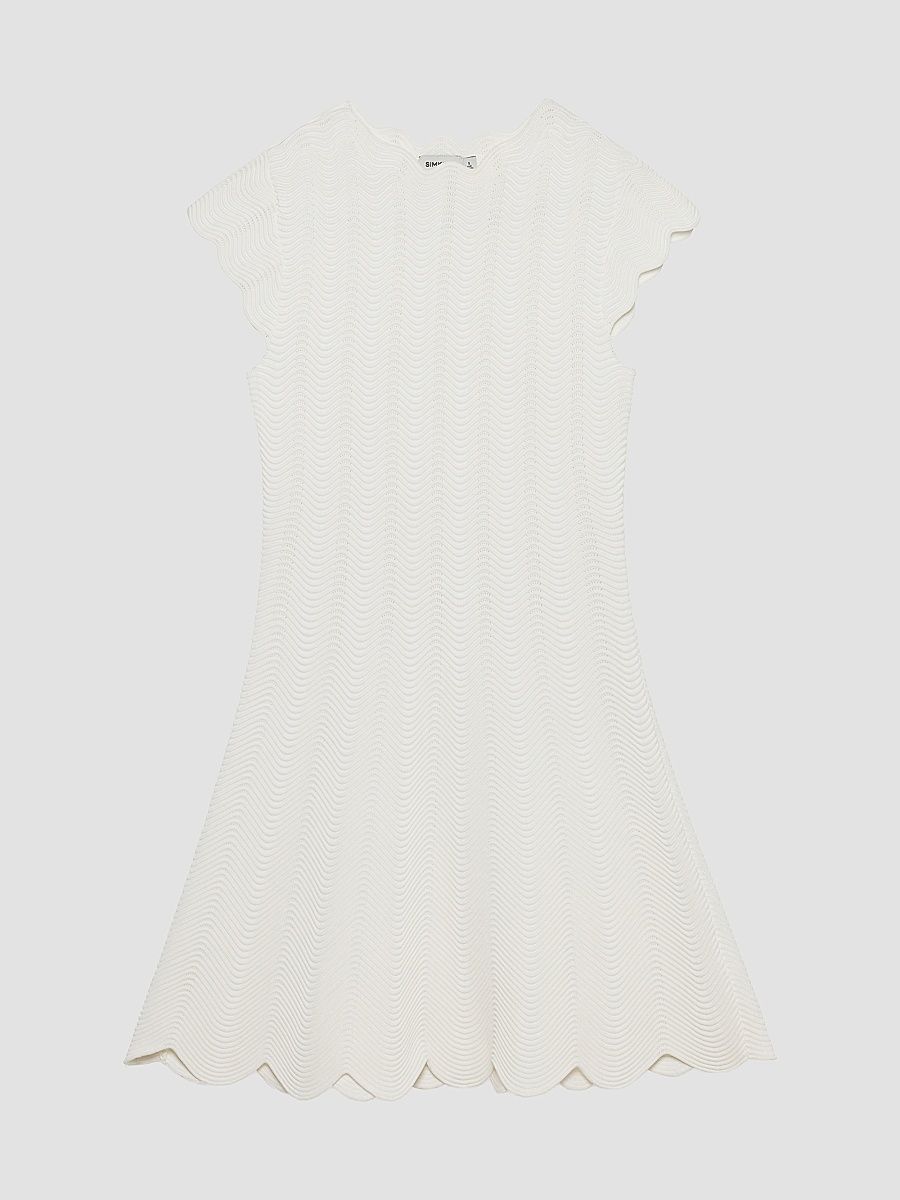 Women's Evalynn Scallop Mini Dress - Ivory - Size XL