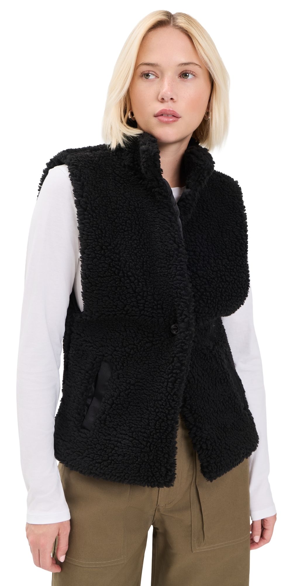 The Lulo Project Amparo Faux Fur Vest Black01 L