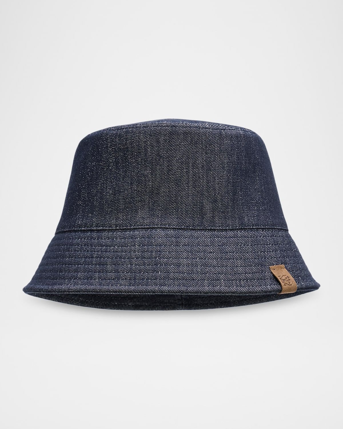 Sparkling No-Fade Denim Bucket Hat with Monili