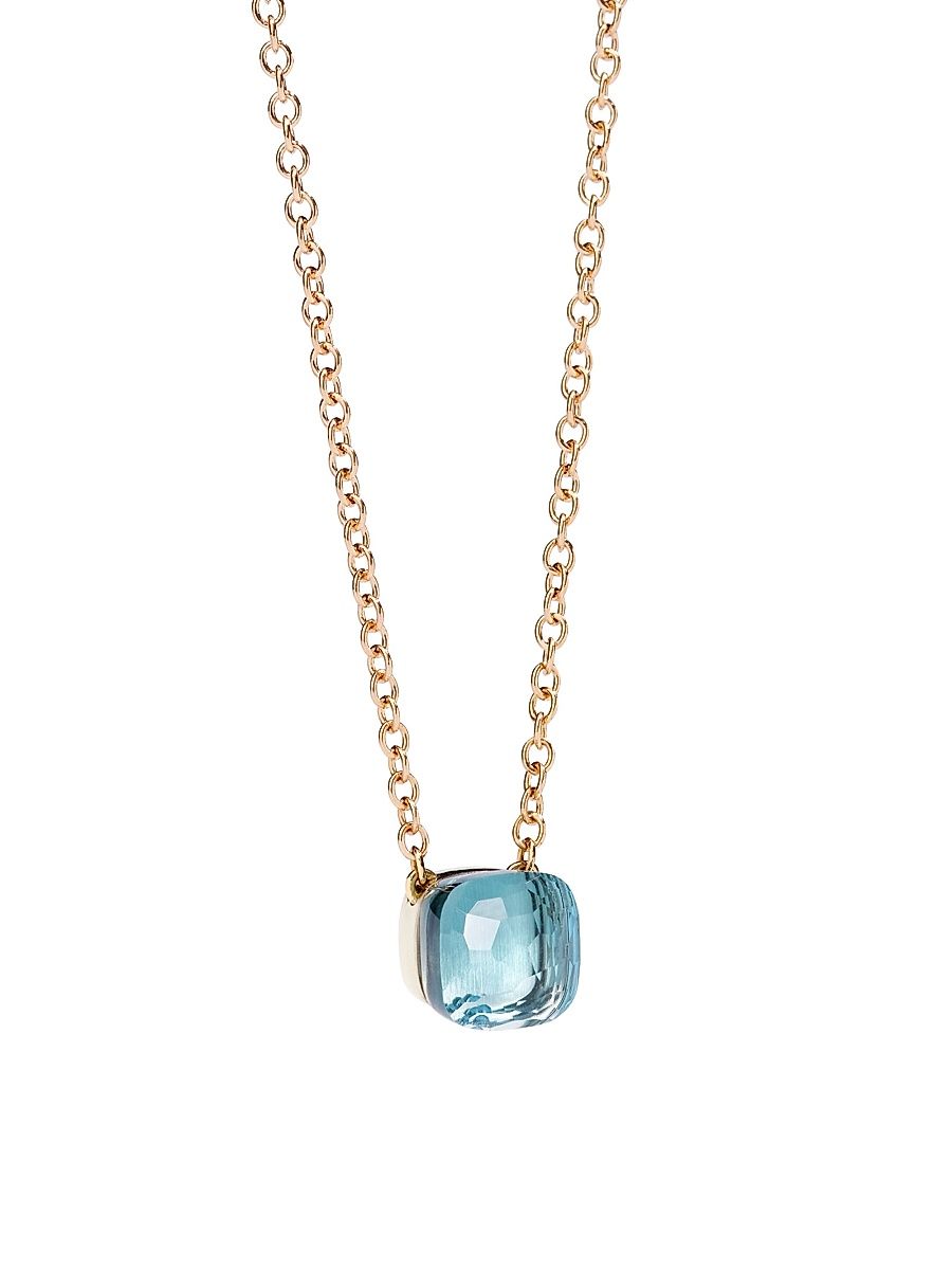 Women's Nudo 18K Rose Gold & Sky Blue Topaz Long Pendant Necklace