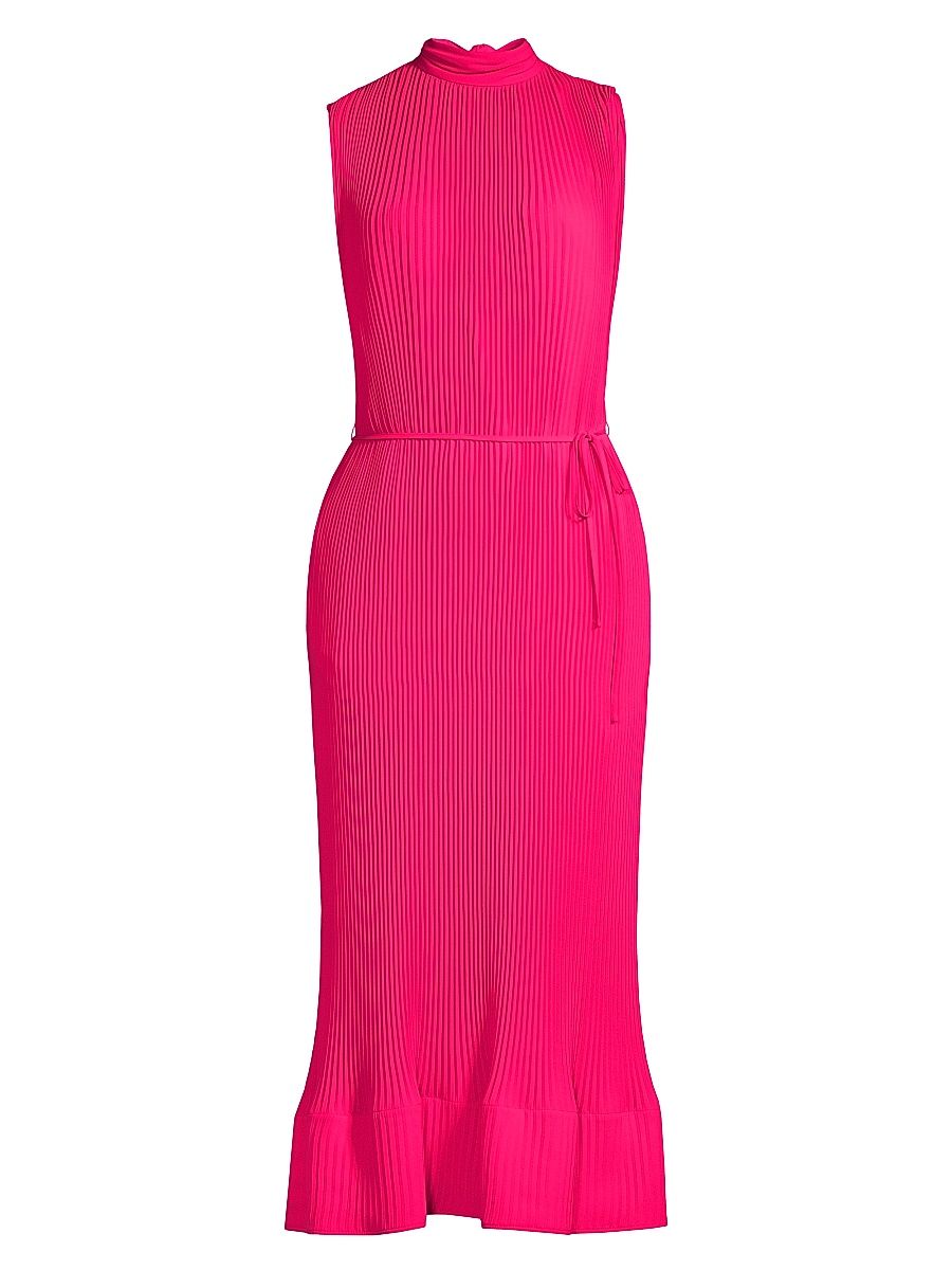 Women's Melina Pleated Midi Dress - Milly Pink - Size 4