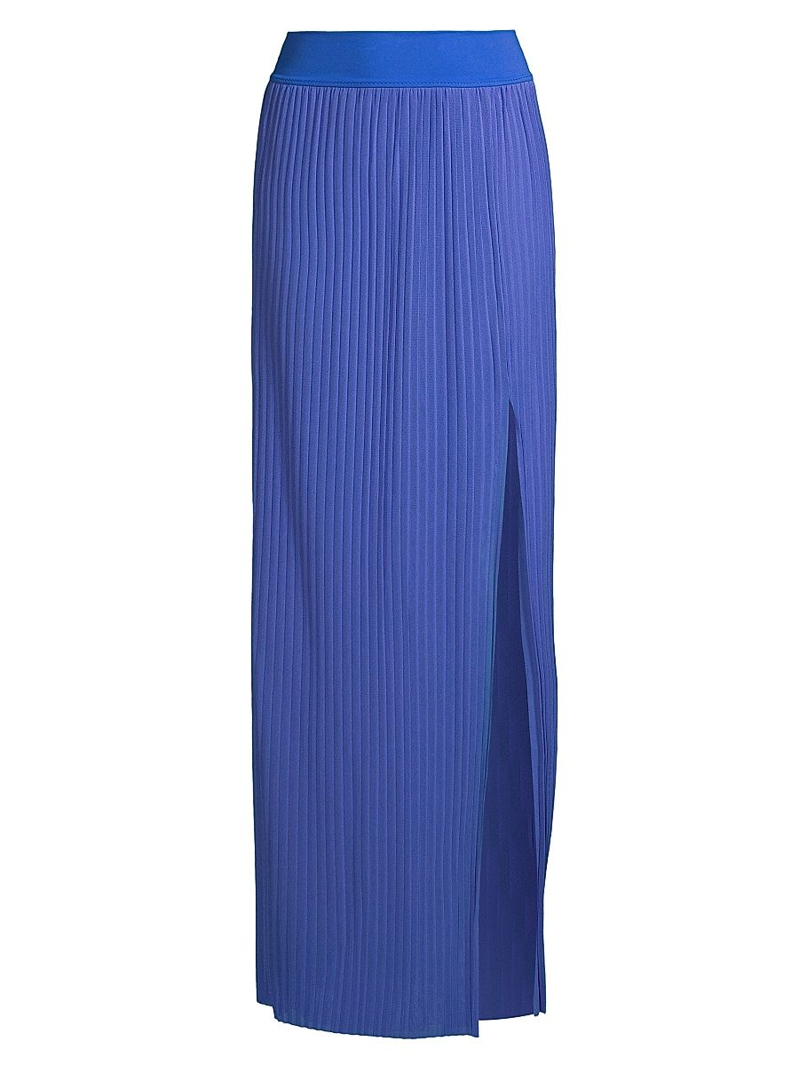 Women's Mia Pleated Mesh Maxi Skirt - Cobalt - Size 8
