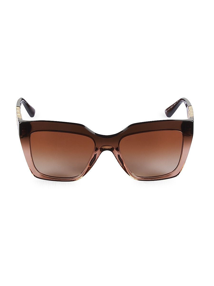 Women's 56MM Square Sunglasses - Brown Gradient
