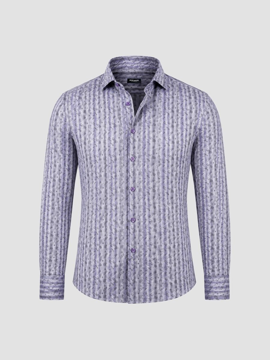 Maceoo Men's Fibonacci Woven Shirt - Grey - Size XXXL