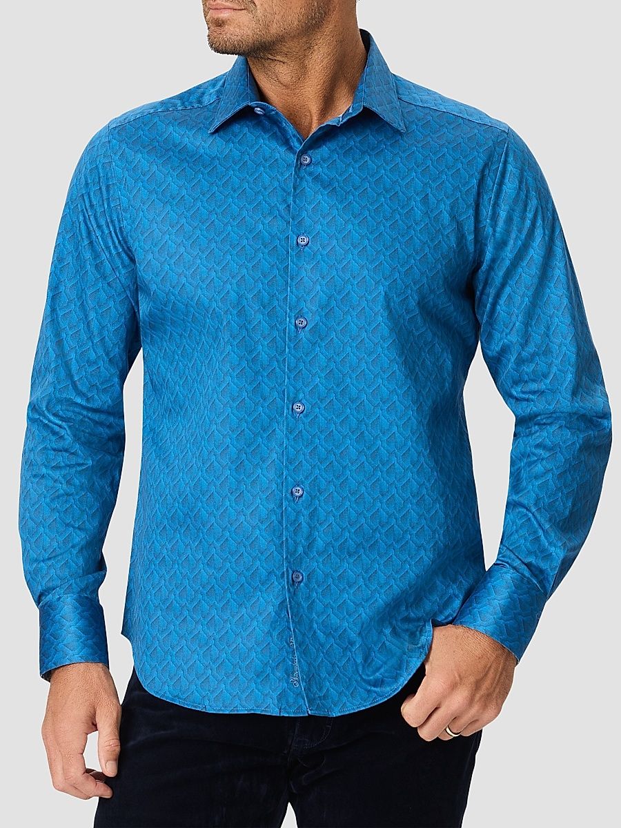 Men's Dimella Woven Shirt - Blue - Size XXL