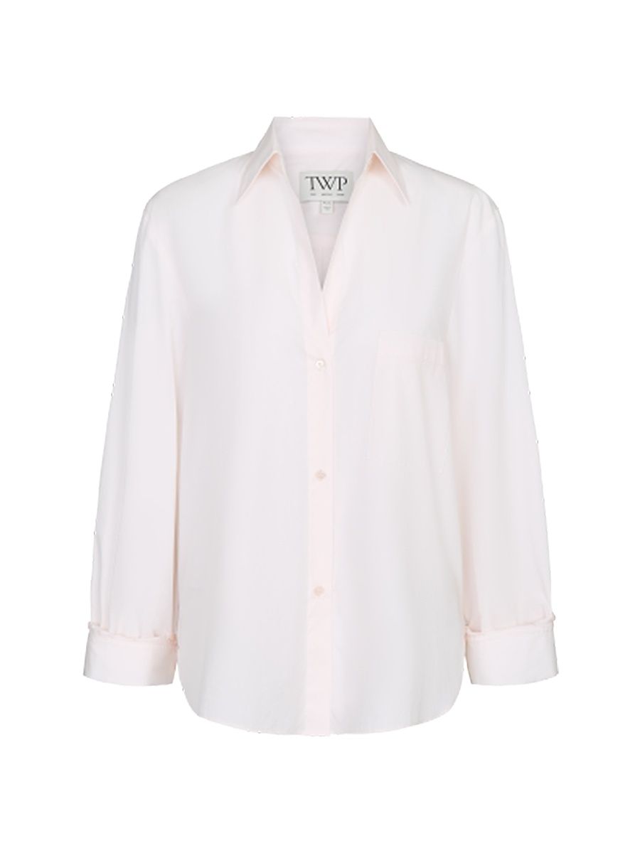 Women's Next Morning Cotton Shirt - Sheer Pink - Size Medium