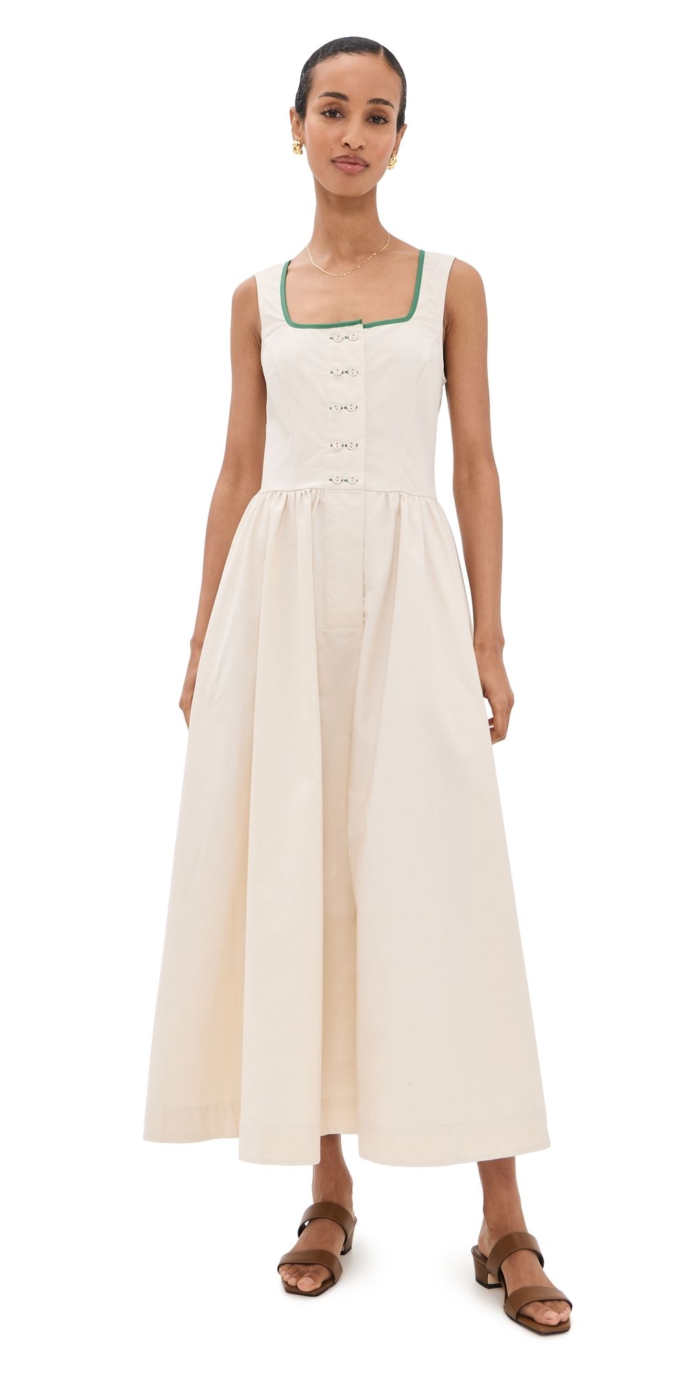 VRG GRL Reese Midi Dress Cream L