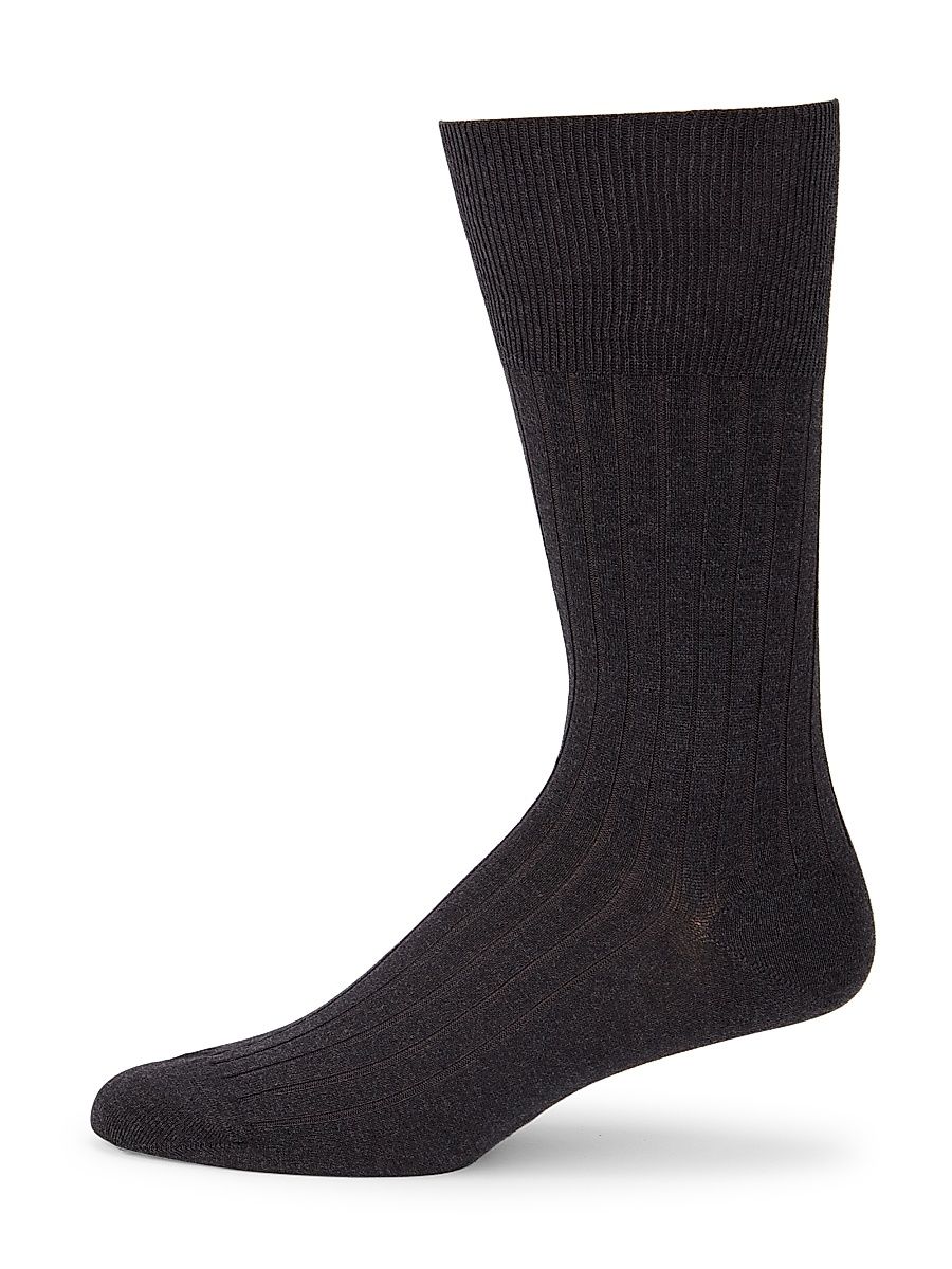 Marcoliani Men's Cotton Dress Socks - Charcoal