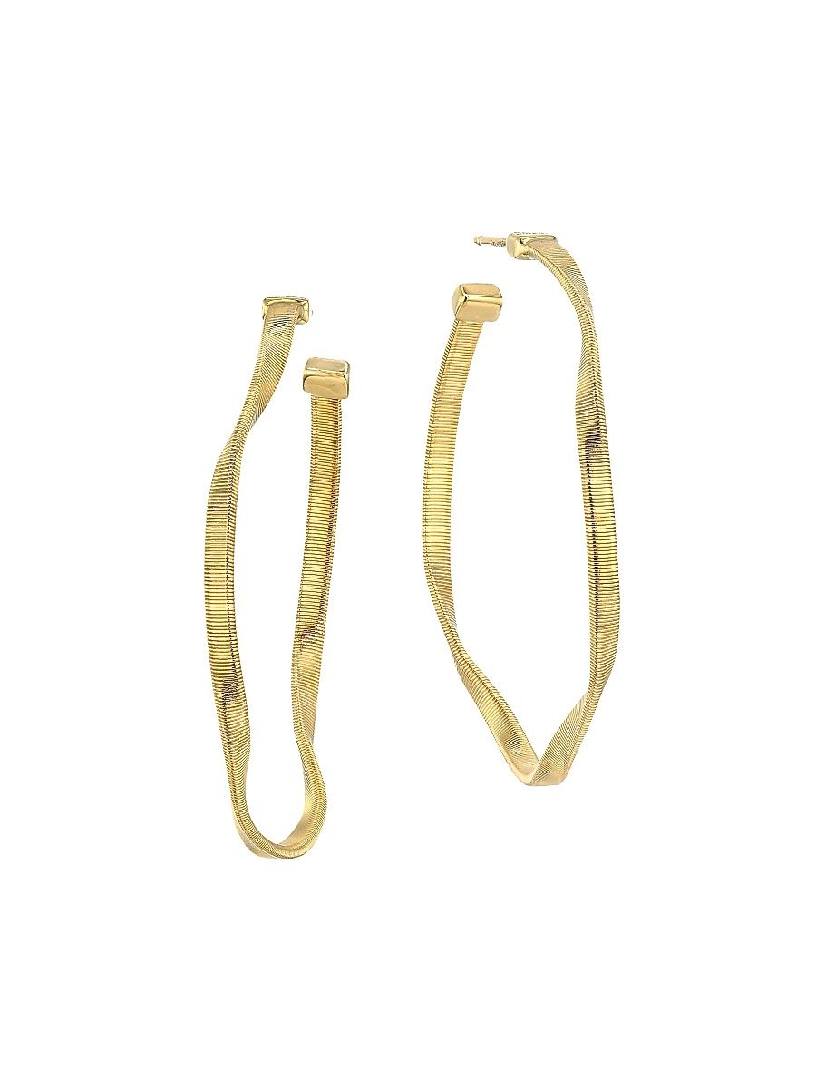 Women's Marrakech Onde 18K Yellow Gold Medium Hoop Earrings