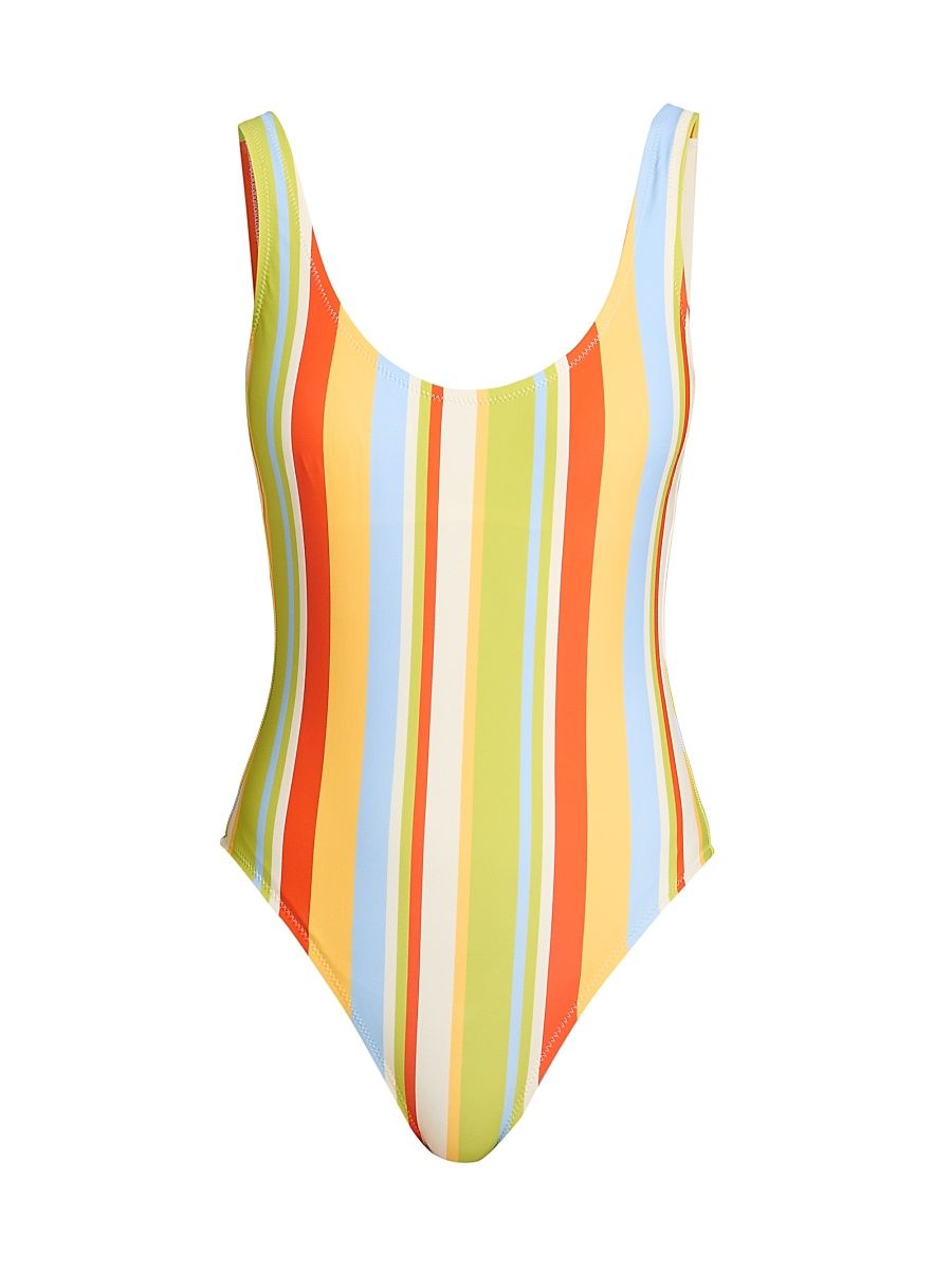 Women's The Annemarie Striped One-Piece Swimsuit - Barths Stripe - Size Large