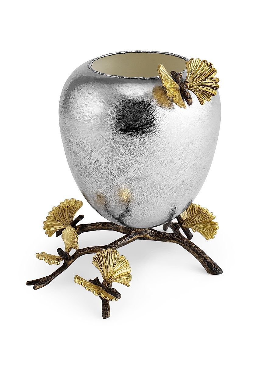 Butterfly Ginkgo Rose Cocoon Vase
