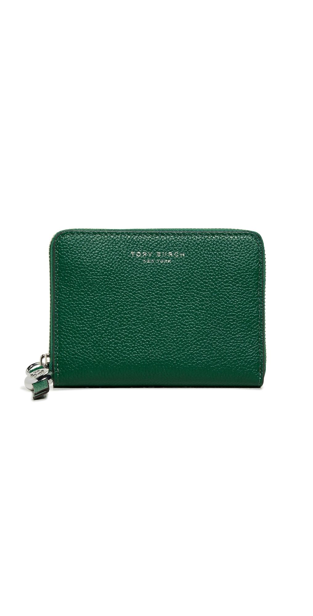 Tory Burch Romy Medium Zip Around Wallet Dark Kale One Size