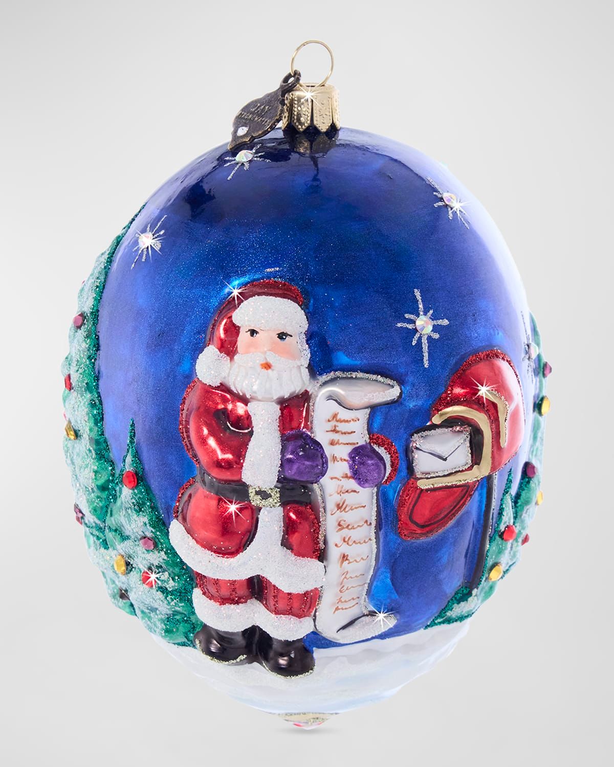 Christmas Delivery Glass Ornament