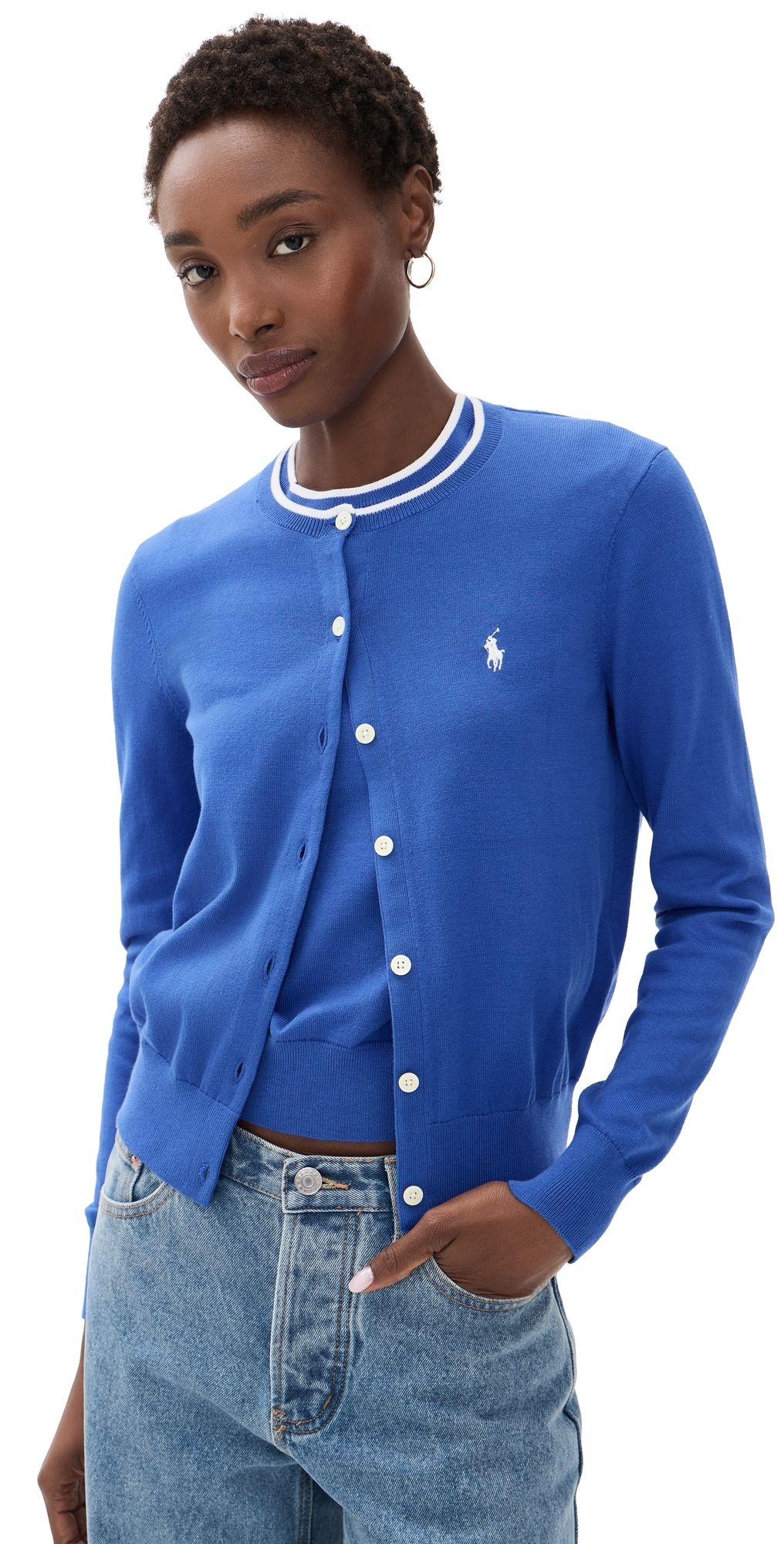 Polo Ralph Lauren US Open Cotton Cardigan Blue S