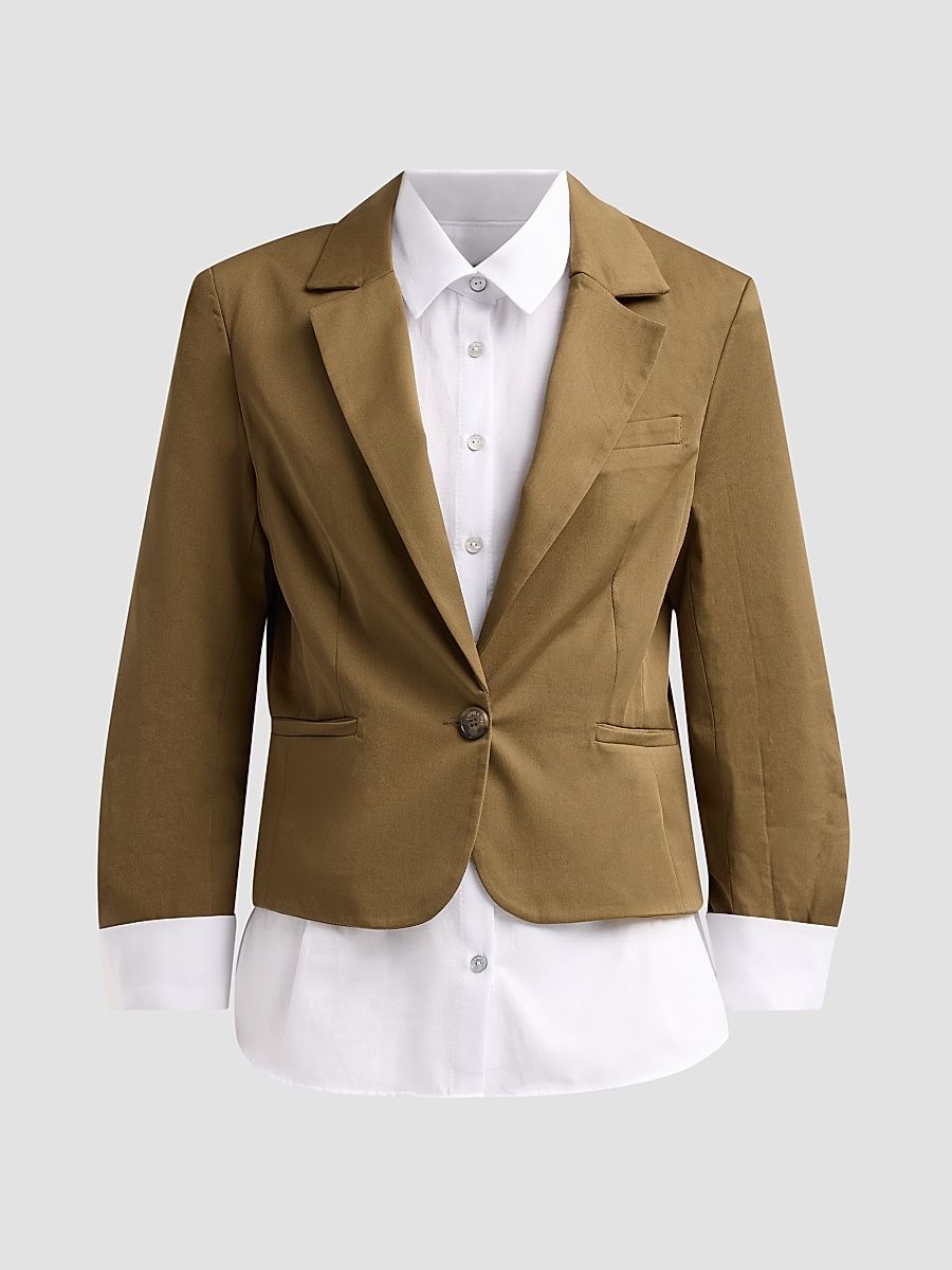 Women's Peri Pre-Styled Jacket - Dark Olive White - Size XXS