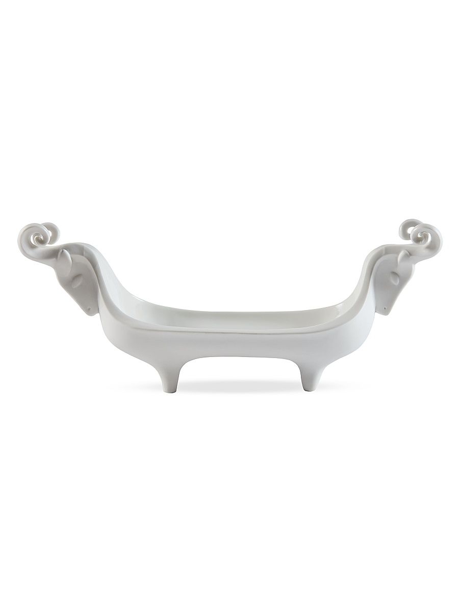 Menagerie Ram Bowl - White