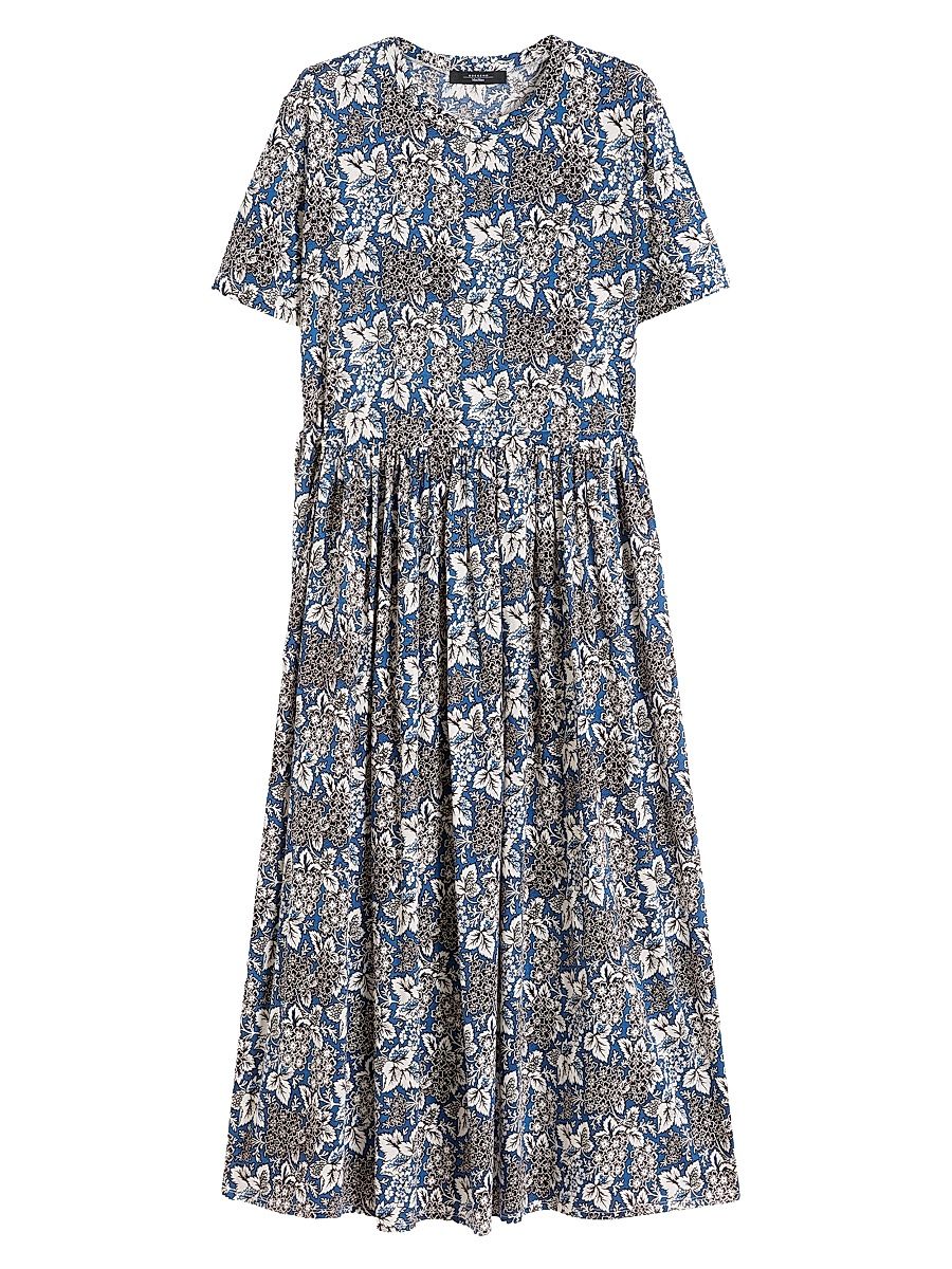 Women's Cotton Jersey Dress - Light Blue - Size XL