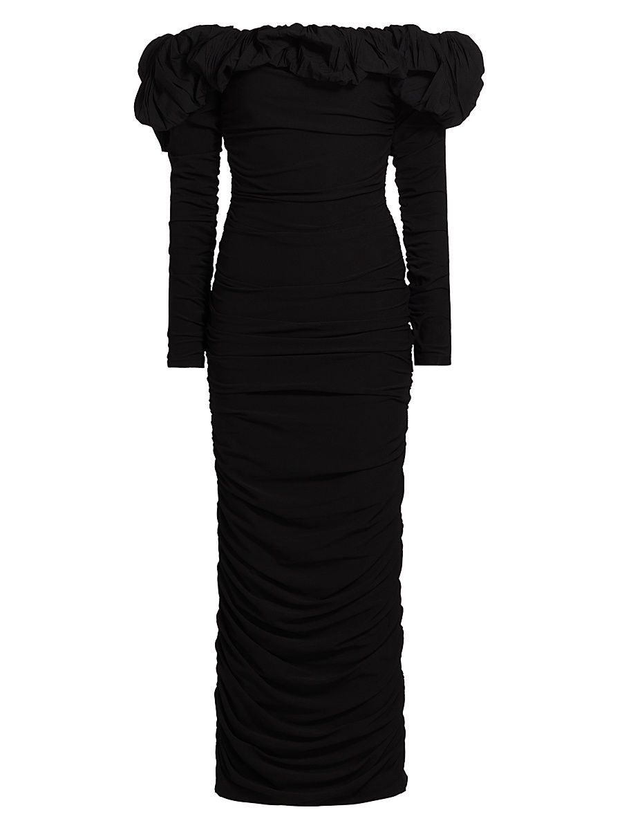 Women's Ambleside Off-The-Shoulder Maxi-Dress - Black - Size 6