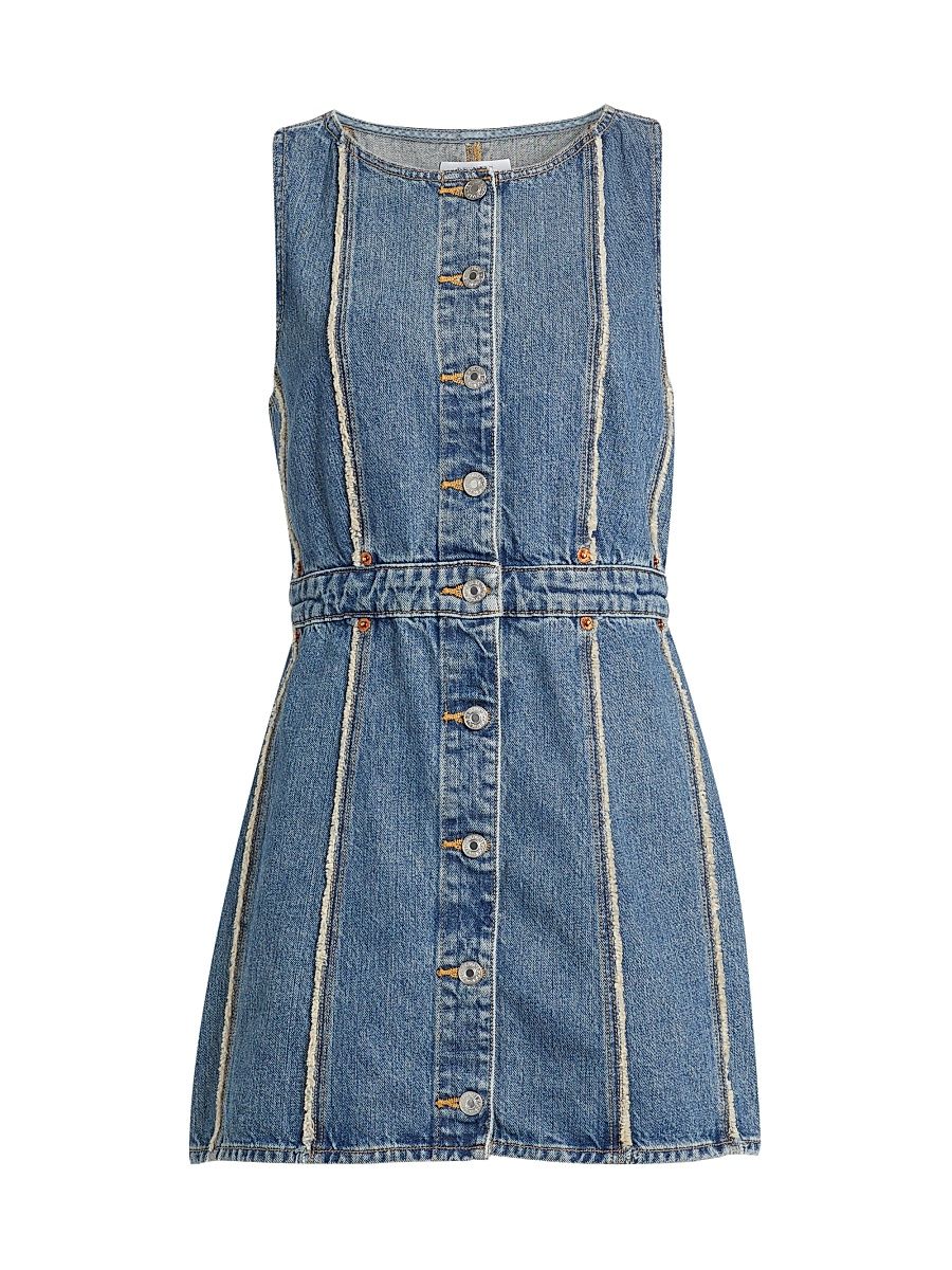 Women's Fray Denim Minidress - Bruna - Size Small