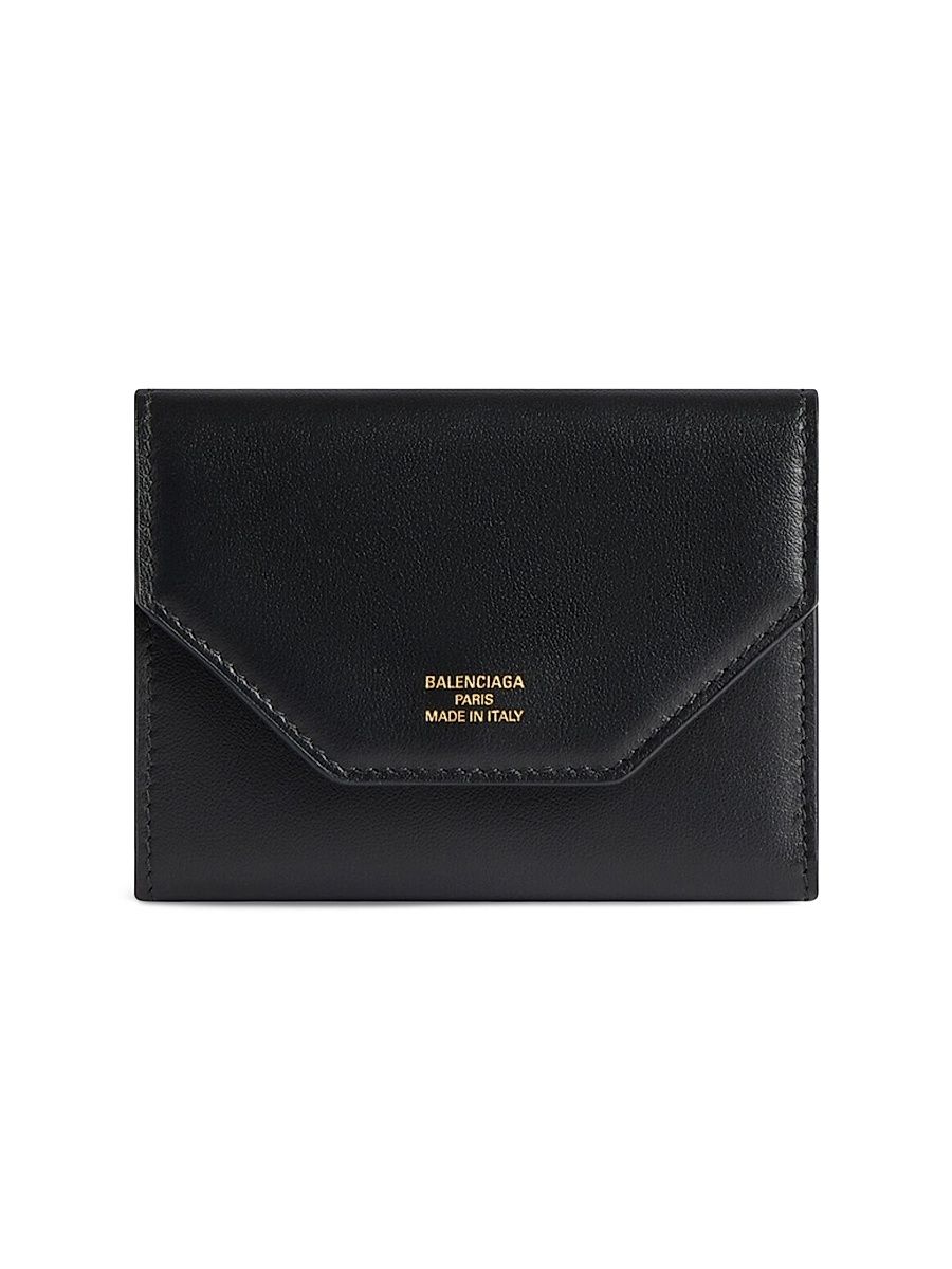 Women's Envelope Compact Wallet with Card Holder - Black