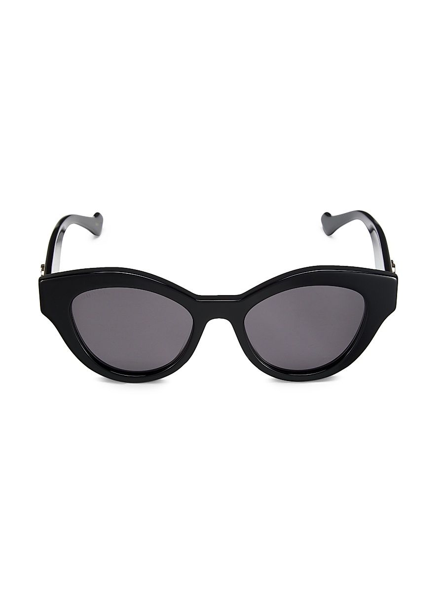 Women's 52MM Cat Eye Sunglasses - Black