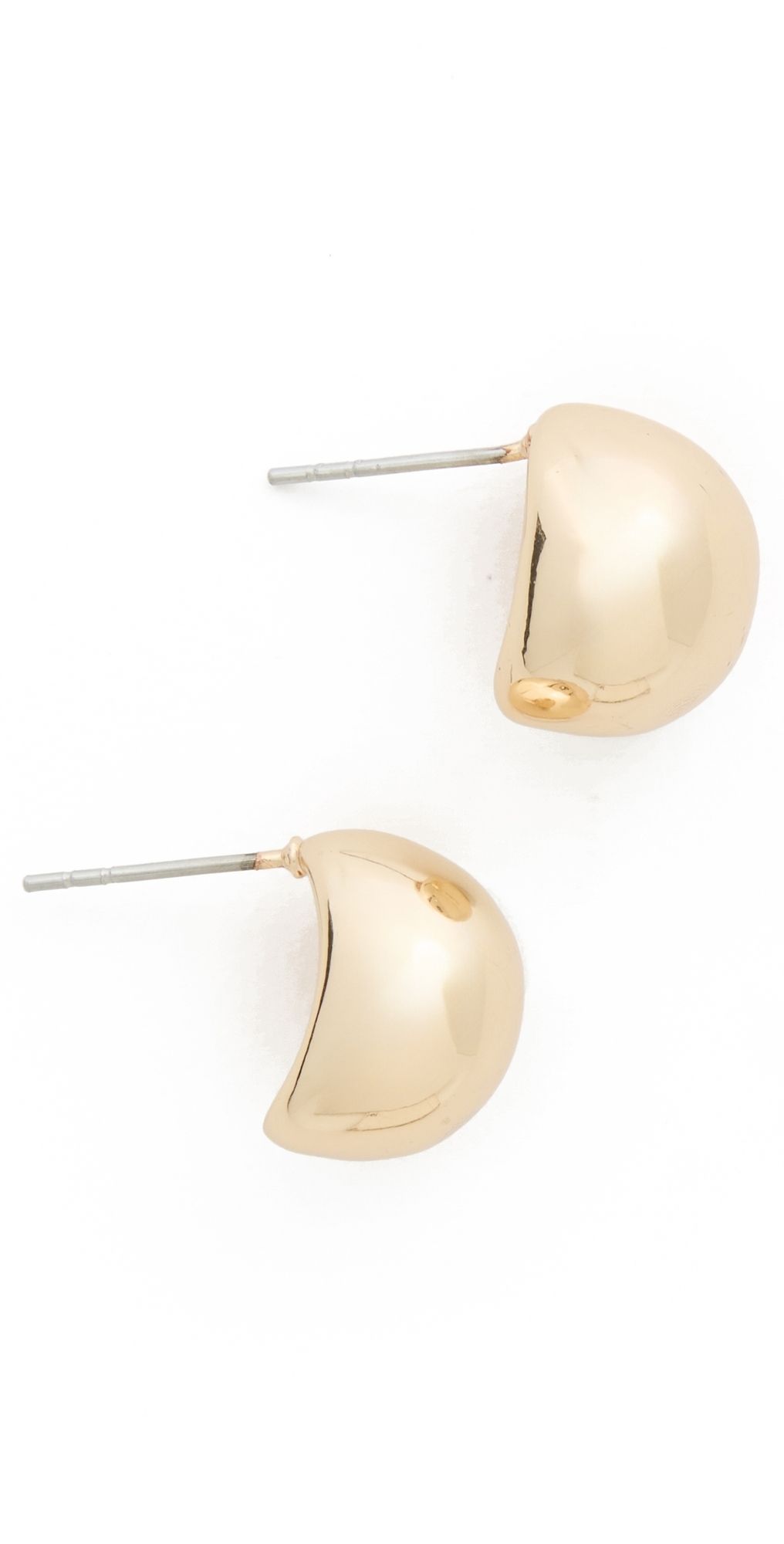 BaubleBar Manon Gold Dome Earrings Gold One Size