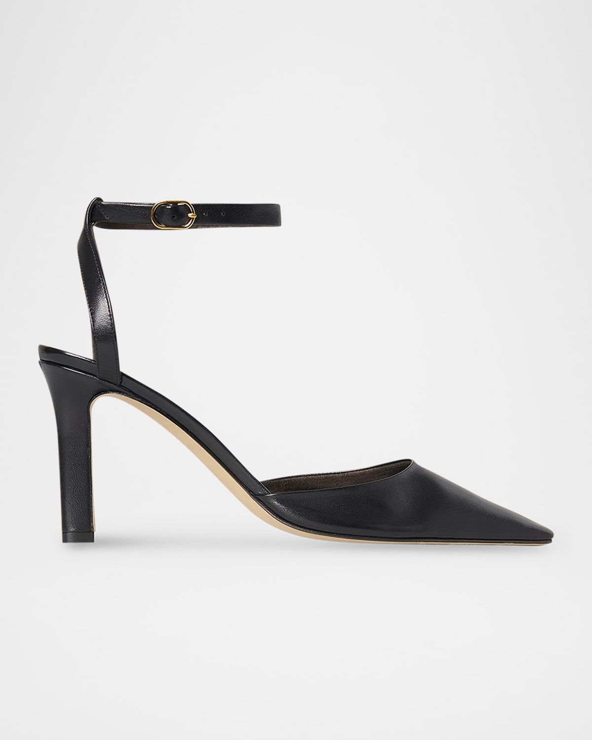 Carla Leather Ankle-Strap Pumps