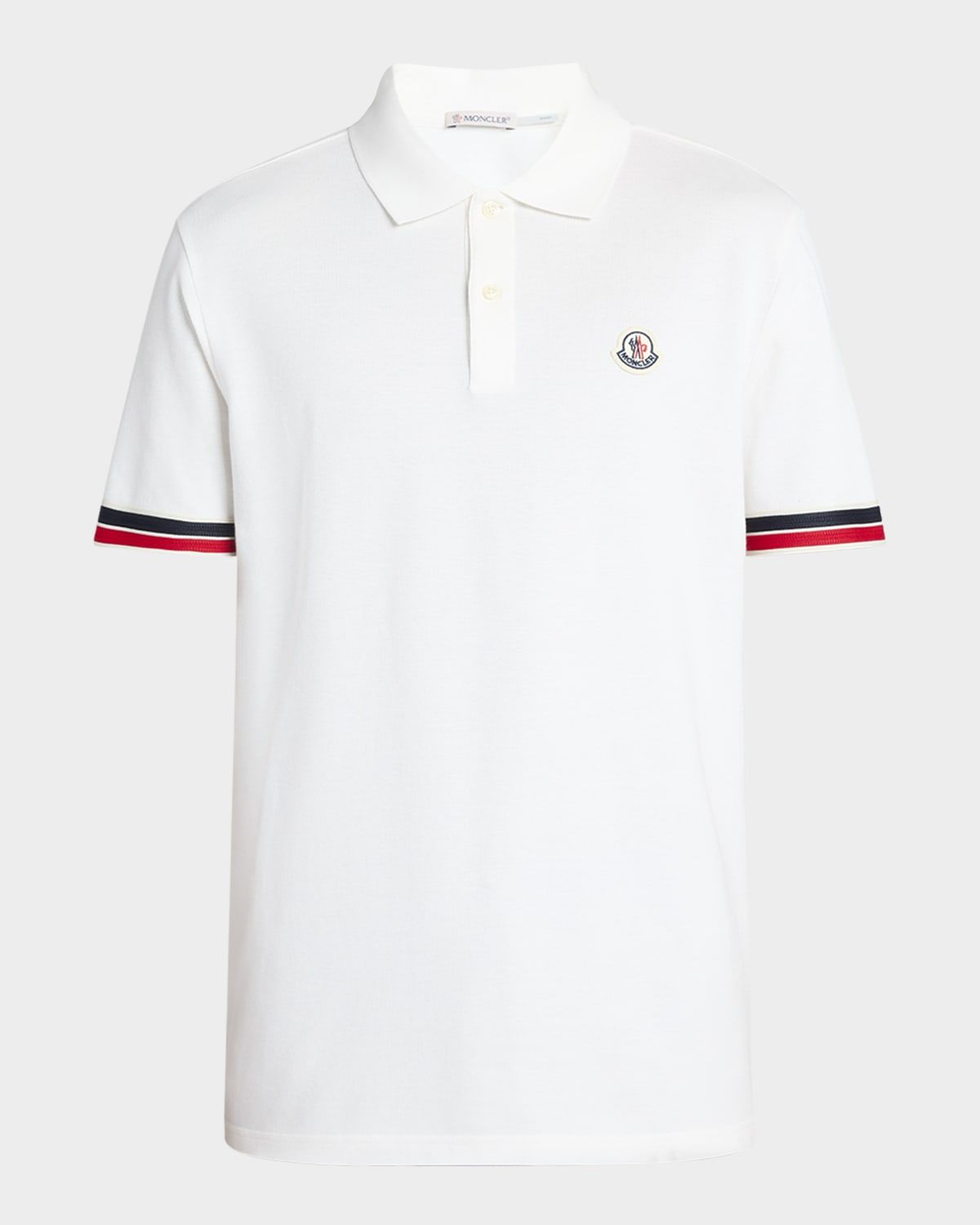 Men & apos;s Striped-Trim Pique Polo Shirt