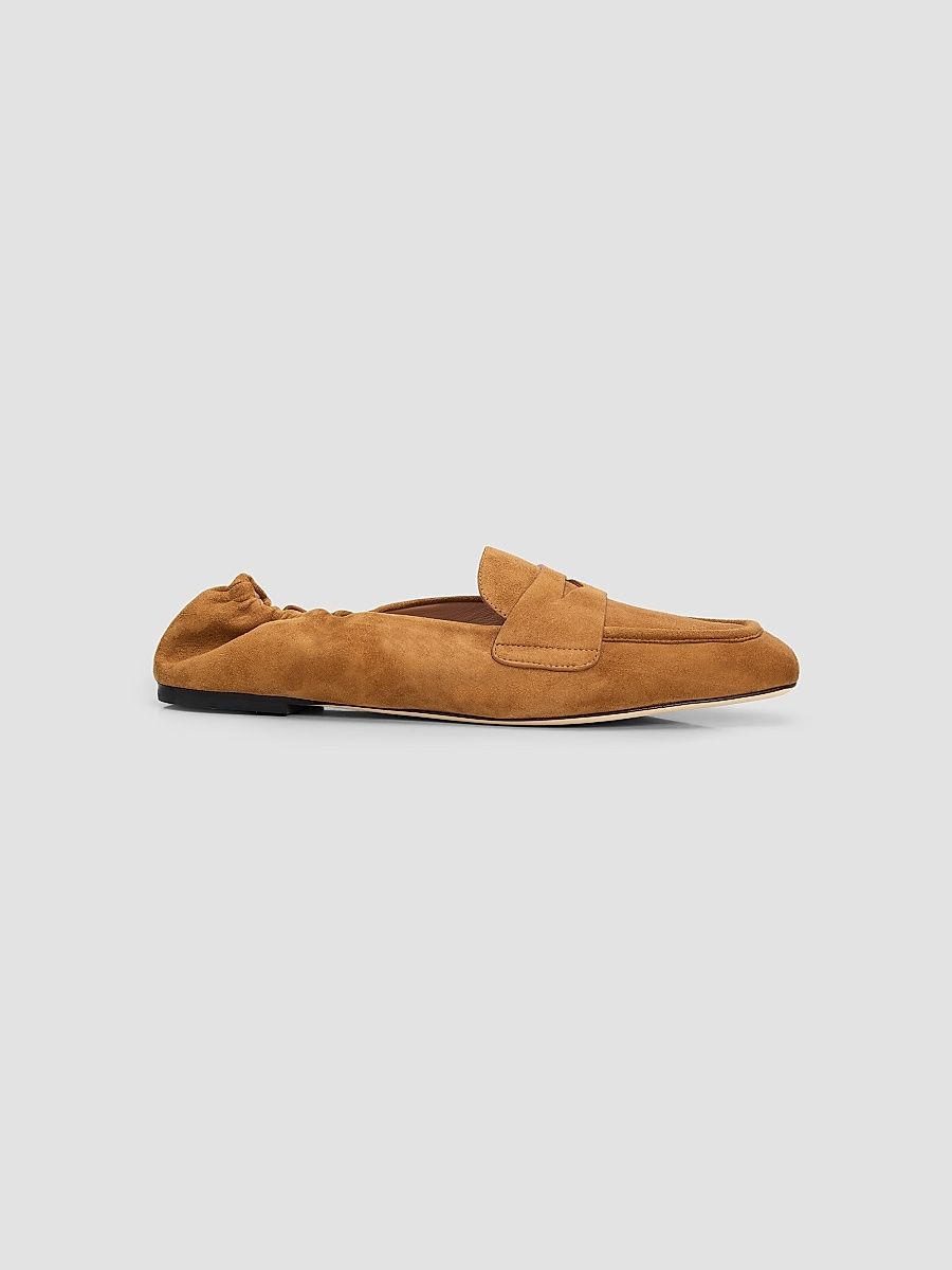Women's Bryant Elasticized-Back Suede Loafers - Toasted Almond - Size 11