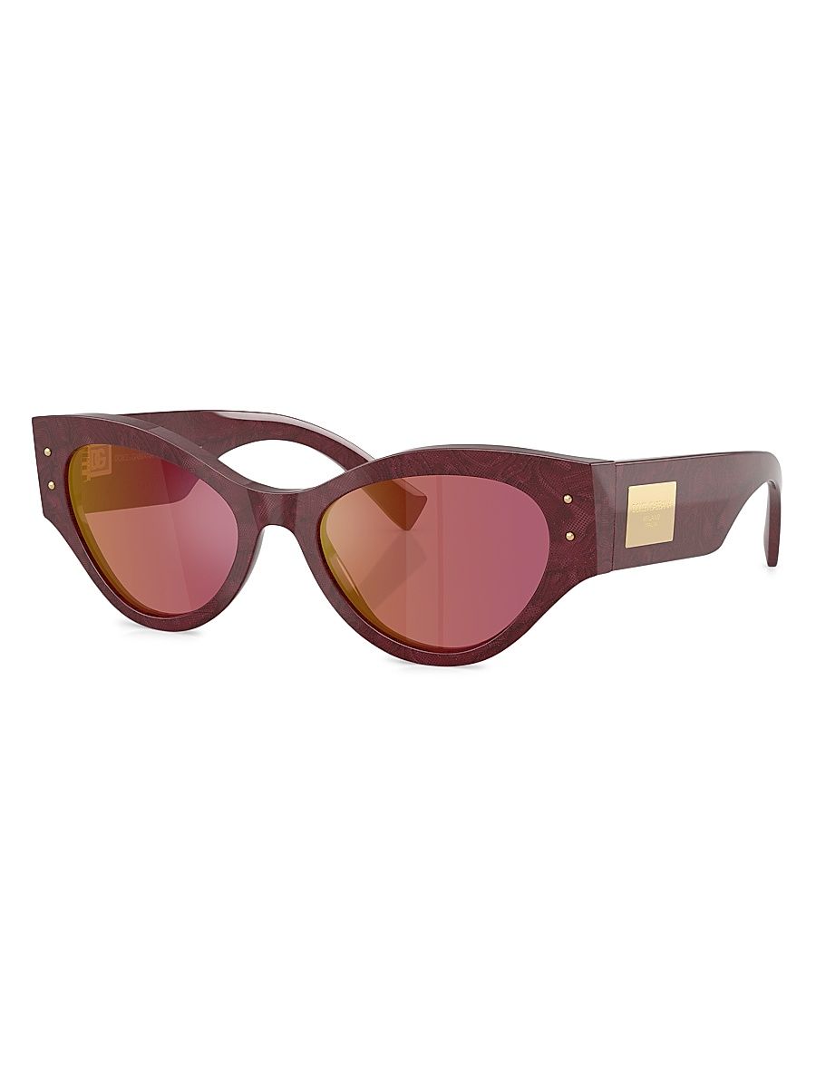 Women's 53MM Butterfly Sunglasses - Violet Bordeaux Lace