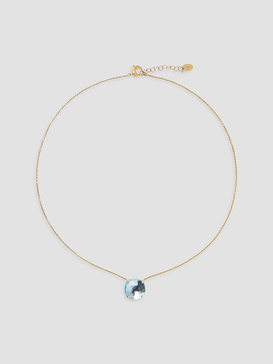 Marco Bicego Women's Jaipur Color 18K Yellow Gold & Blue Topaz Pendant Necklace - Yellow Gold