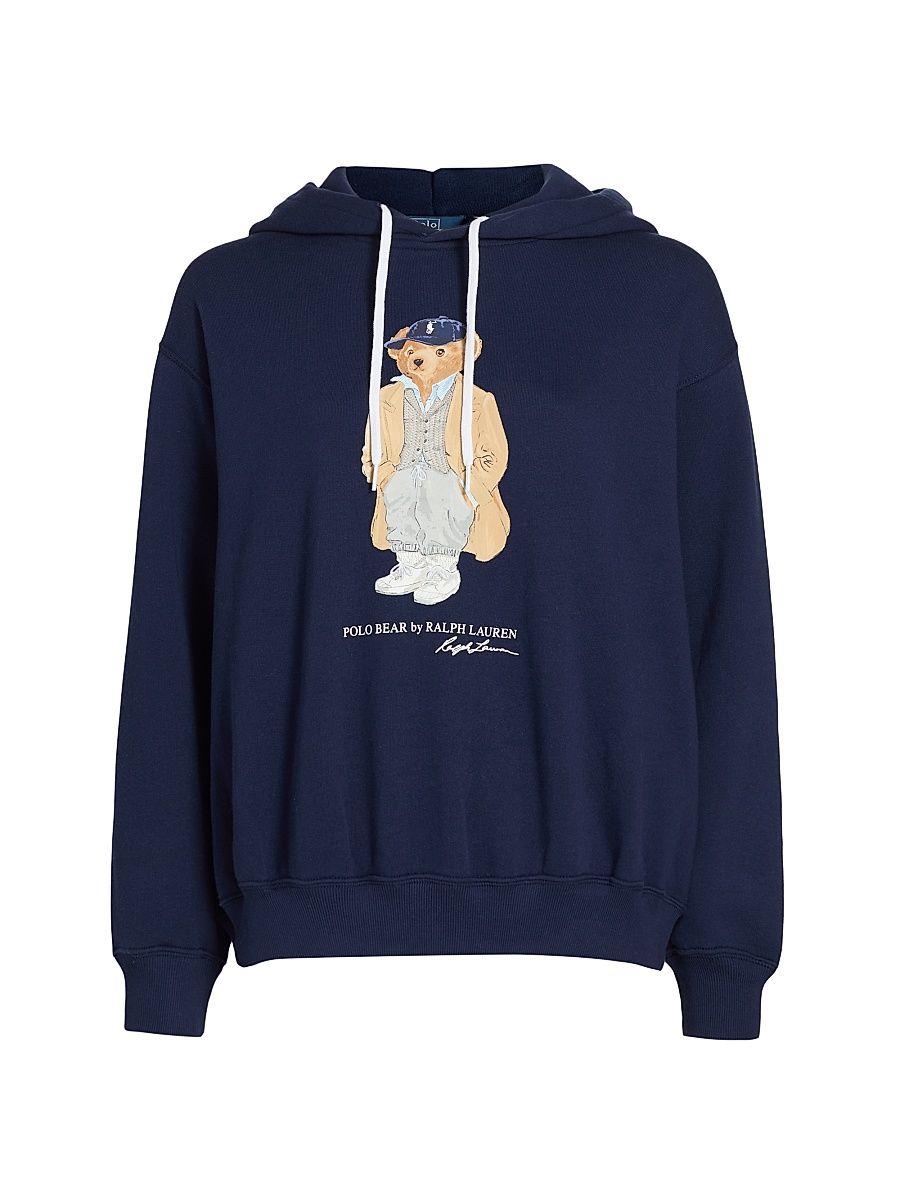 Women's Polo Bear Fleece Hoodie - Newport Navy - Size XS