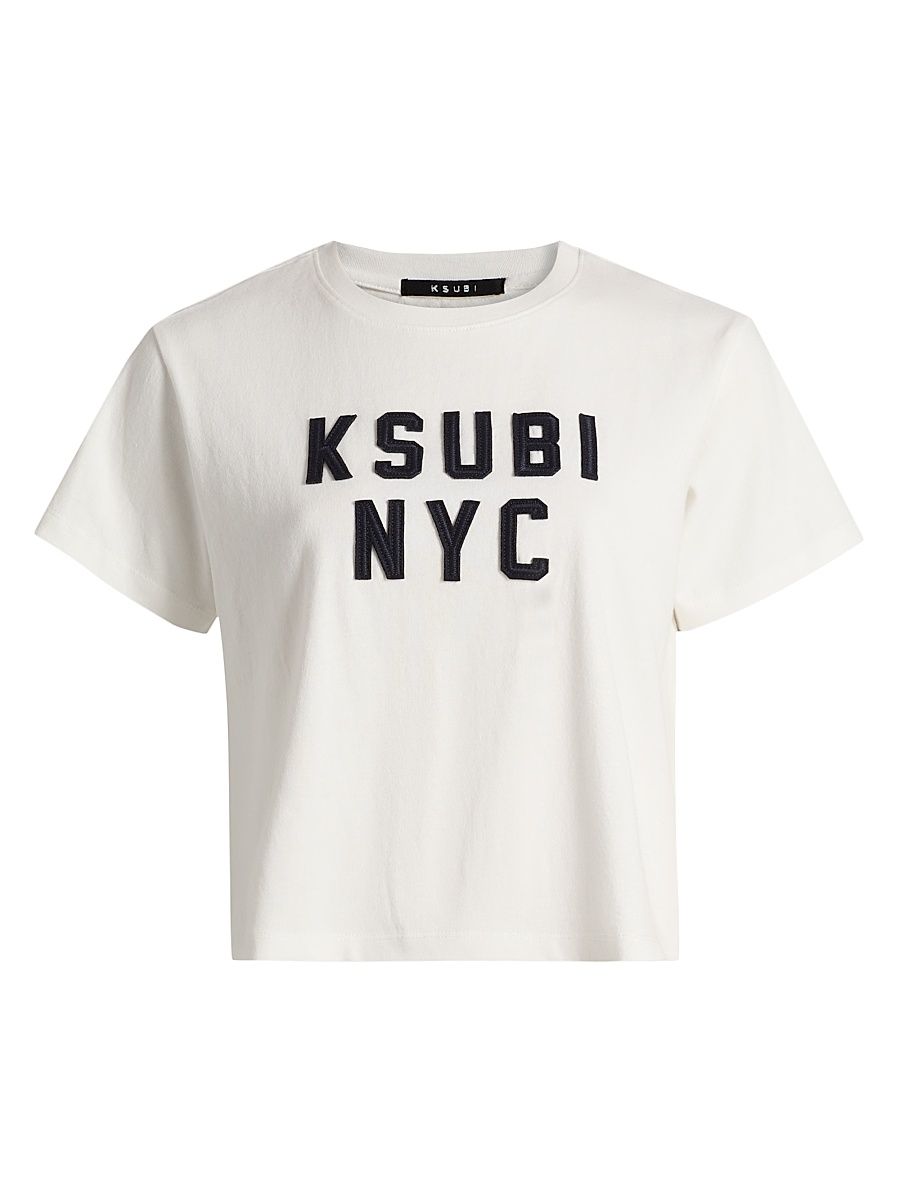 Women's NYC Shrunken Crop T-Shirt - White - Size XL