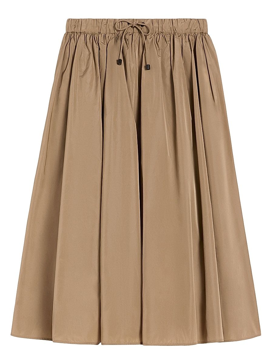 Women's Taffeta Midi Skirt - Kaki - Size 16