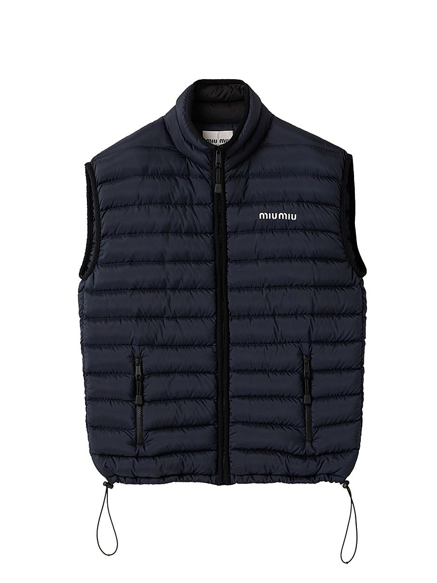Women's Light Pongé Down Vest - Blue - Size 4