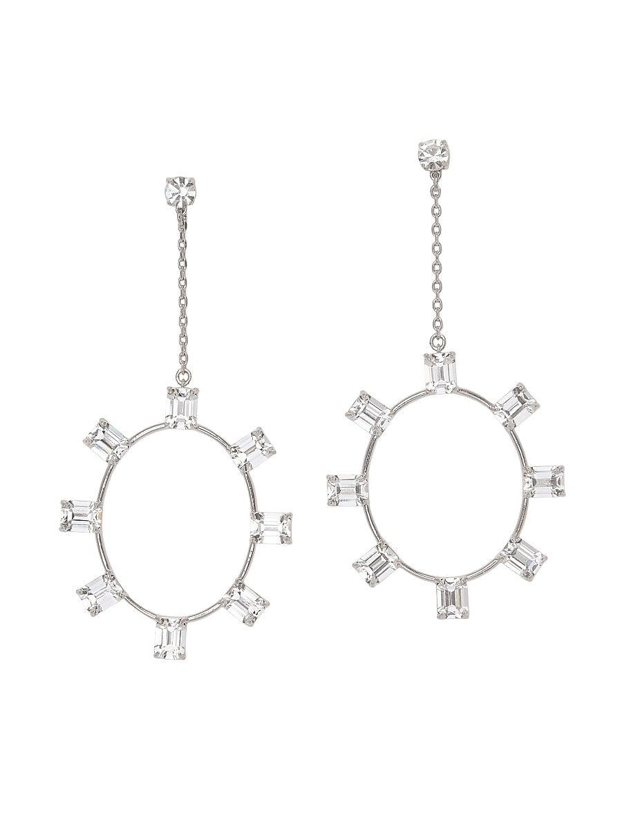 Women's Stone Jewelry Alanna Silvertone & Cubic Zirconia Drop Earrings - Silver