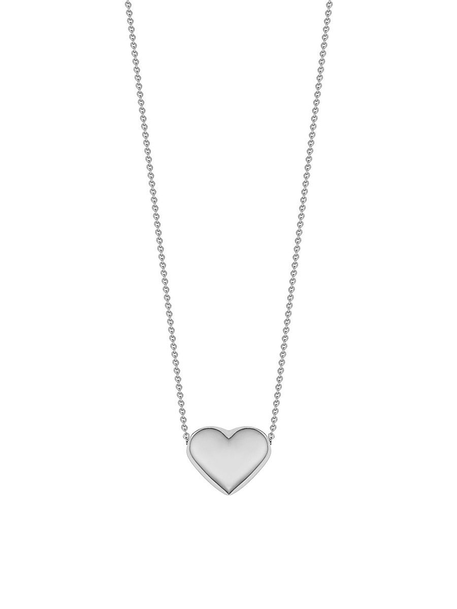 Women's 14K White Gold Heart of Gold Pendant Necklace - White Gold