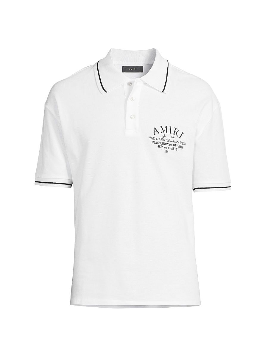 Men's Arts District Cotton Polo Shirt - White - Size XS