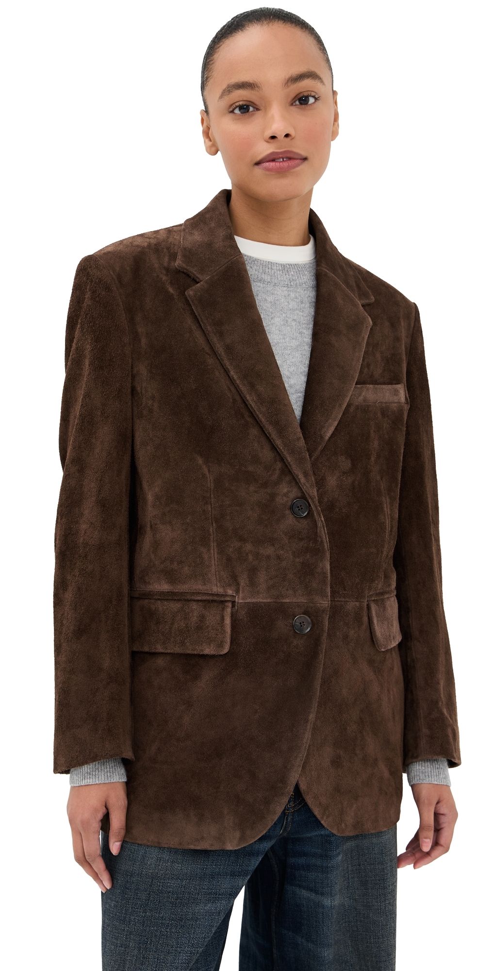 ARMA Benny Gritty Suede Blazer Brown 38