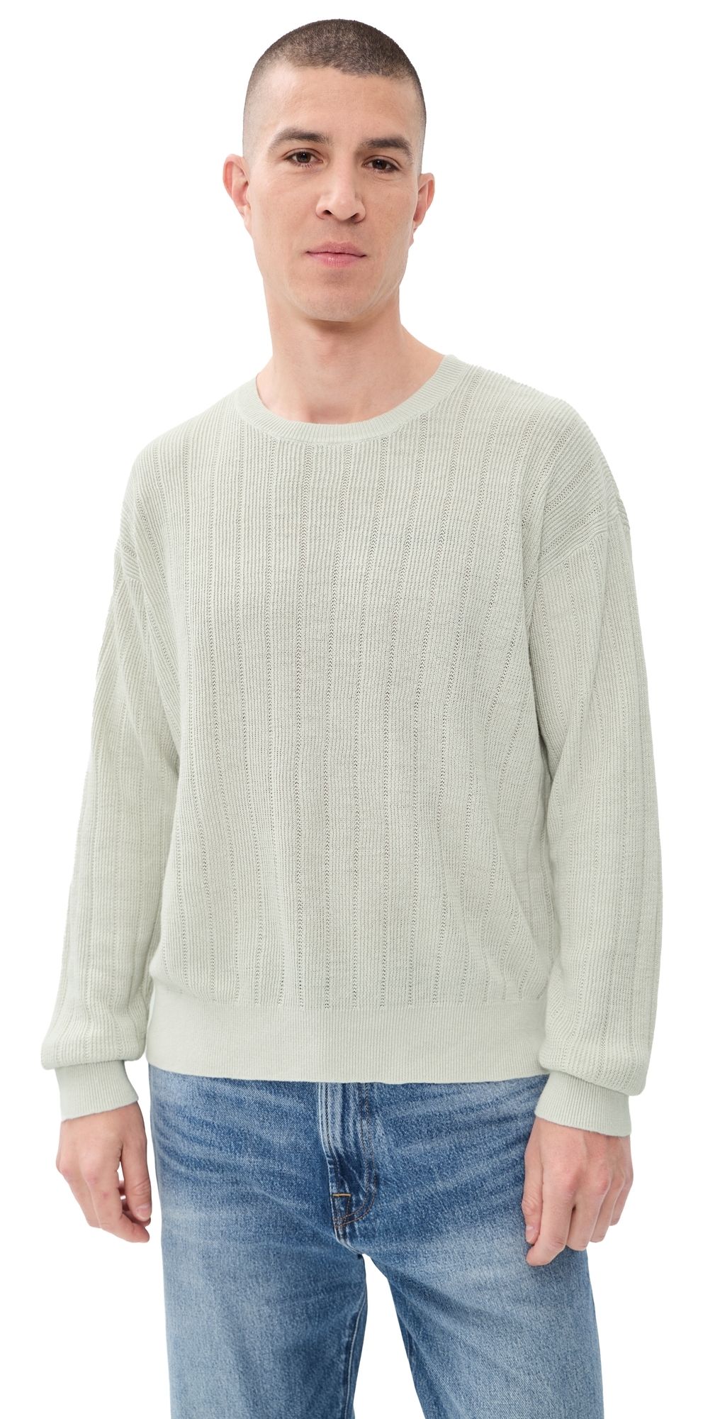 Polo Ralph Lauren Original Label Textured Linen Sweater STONE PEBBLE S