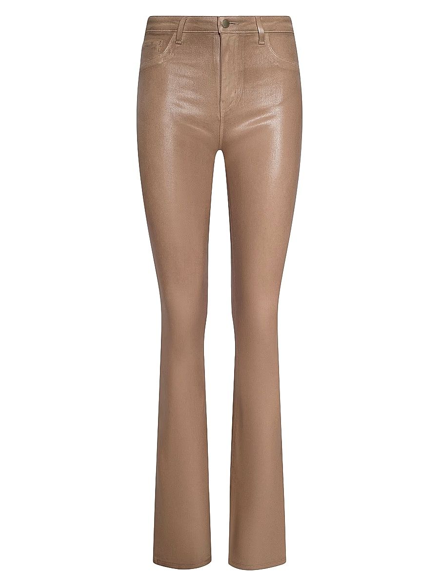 Women's Marty Coated High-Rise Flare Jeans - Cappuccino Coated - Size 32