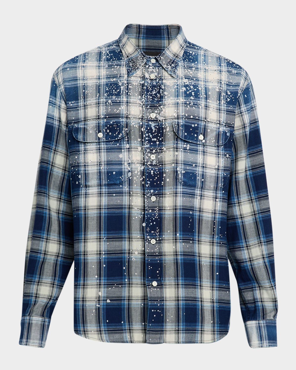 Men & apos;s Sparking Vintage Check Button-Down Shirt