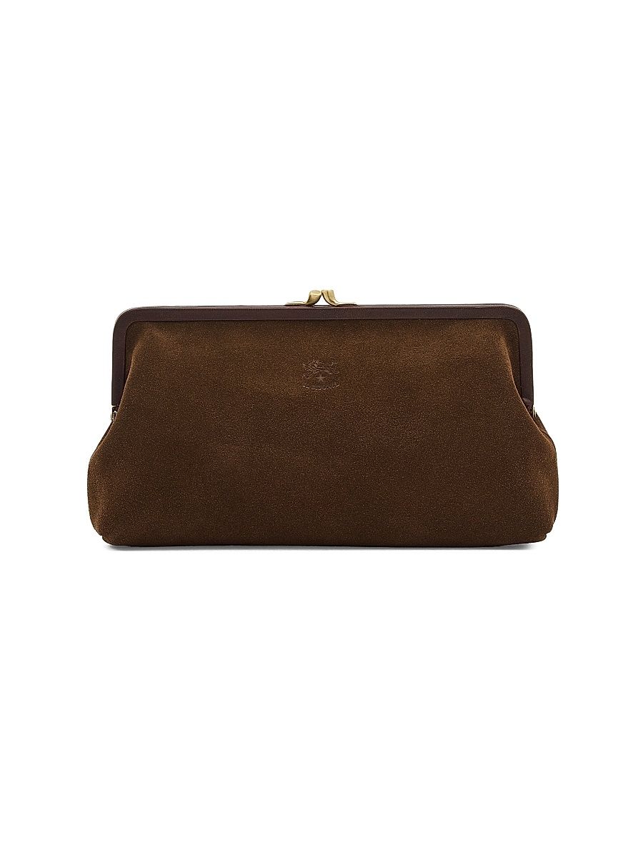 Women's Manuela Classic Suede Clutch - Verde Rugiada