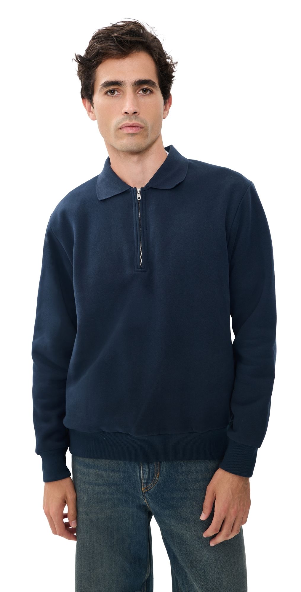 Rhythm Pacific Vintage Fleece Quarter Zip Blue S