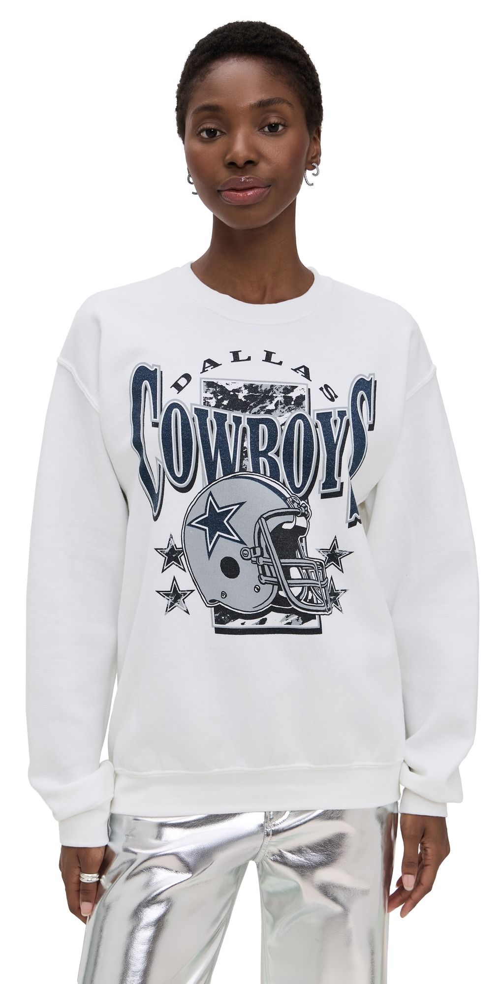 Junk Food Cowboys Concersion Crew Fleece White M