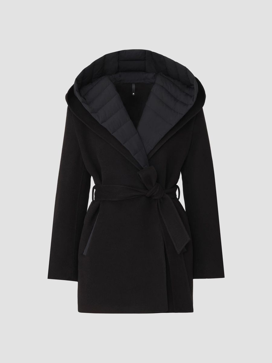 Mackage Women's Bethany Sashed Wrap Jacket - Black - Size Small